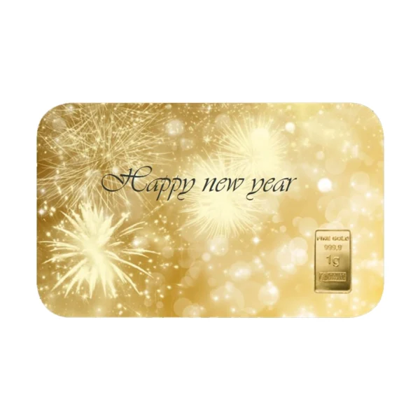 1g Heimerle+Meule Happy New Year 999.9 kuldplaat