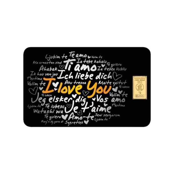 1g Heimerle+Meule I Love You 999.9 kuldplaat