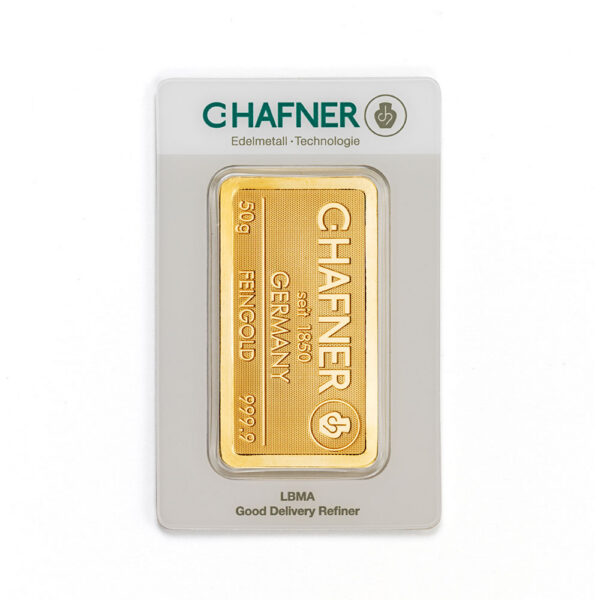 50g C.Hafner 999.9 kuldplaat