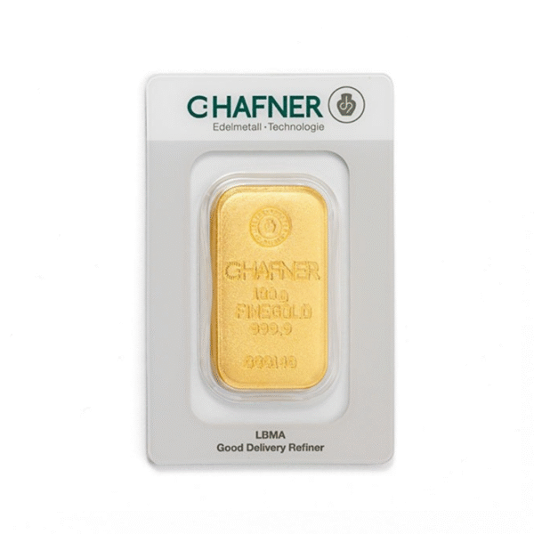 100g C.Hafner 999.9 kuldplaat valatud