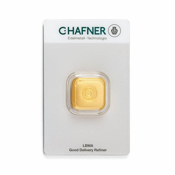 50g C.Hafner 999.9 kuldplaat